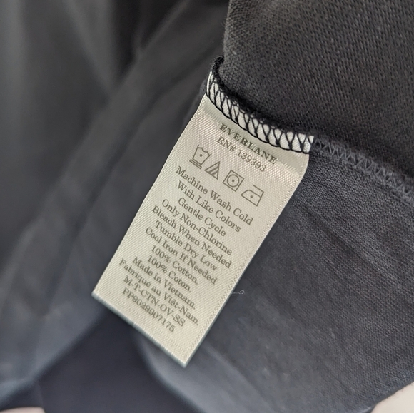 Everlane T Shirt Mens Medium Black Short Sleeve The Premium Weight Tee - Picture 10 of 14